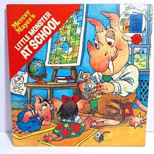 1978 Mercer Mayers Little Monster At School Vintage Paperback Golden Look Book